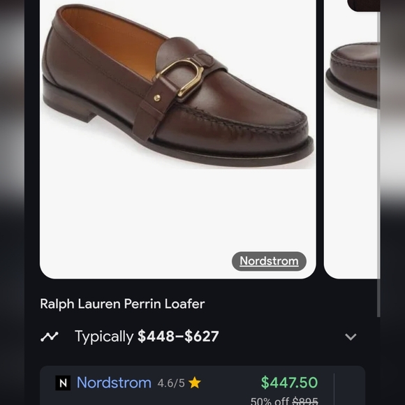 Polo Ralph Lauren Full Leather Upper Strap and Brass Buckle Loafers - Picture 6 of 6